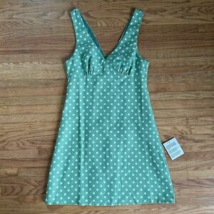 NWT ASOS Green Polka Dot Sun Dress / Picnic Dress Size S 4